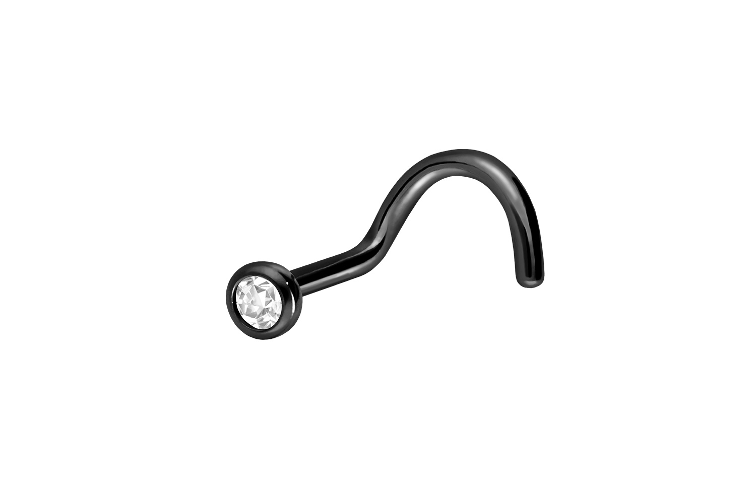 Chirurgenstahl Nasenstecker Nasenpiercing Spirale KRISTALL